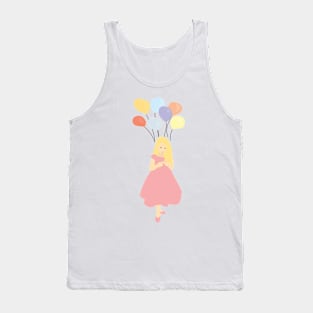 Girl and Balloons Tank Top